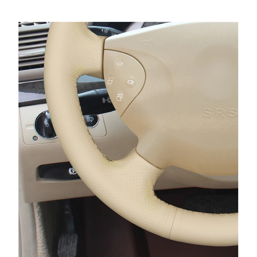 Anpassen DIY Echtes Ler Auto Lenkrad Abckung Für Merces Benz E-Klasse W211 E230 E280 E350 CLS-klasse CLS350 CLS500
