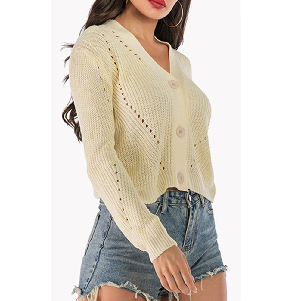 

women's cardigan sweater loose wild sweater fashion Autumn and winter coat cute sweater V-Neck long sleeve leisure 2019 New