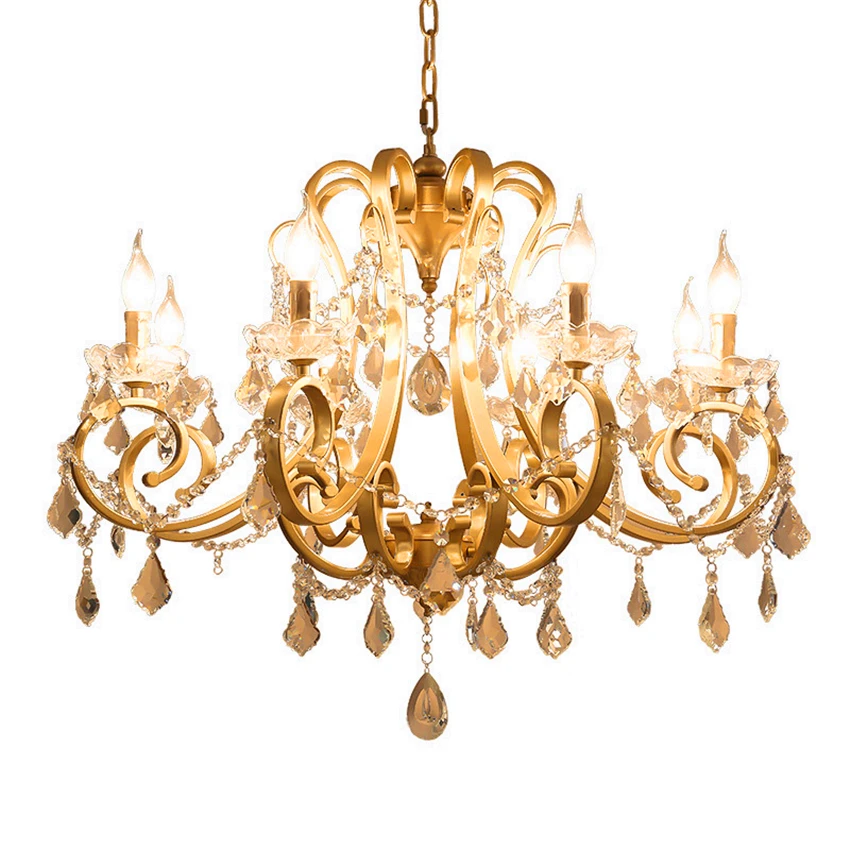 

Modern Lamp Crystal Led Chandelier Pendant Lamp E14 Industrial Lustre Hanging Lamp Decor Luminaire Kitchen Fixtures Suspension