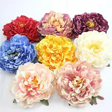 15 см Пион цветок голова шелк Искусственные цветы Свадьба День рождения Свадьба цветы украшение дома декоративные Флорес венок