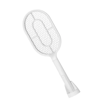 

LED Rechargeable Electric Mosquito Swatter Mesh Insect Mosquito Swatter for Home (White)