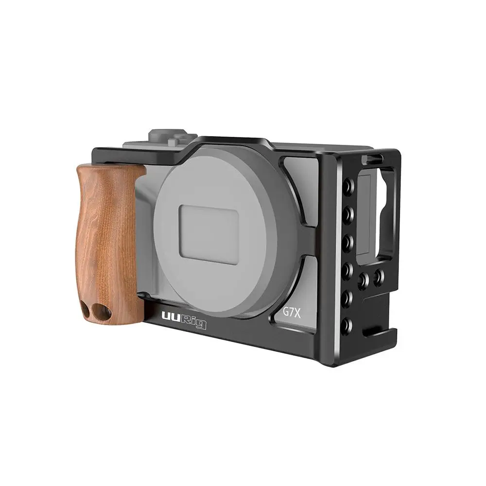 UURig C-G7XMarkIII клетка Rig рамка Корпус стабилизатор деревянная ручка рукоятка холодная башмак крепление для Canon G7X Mark III камера r60