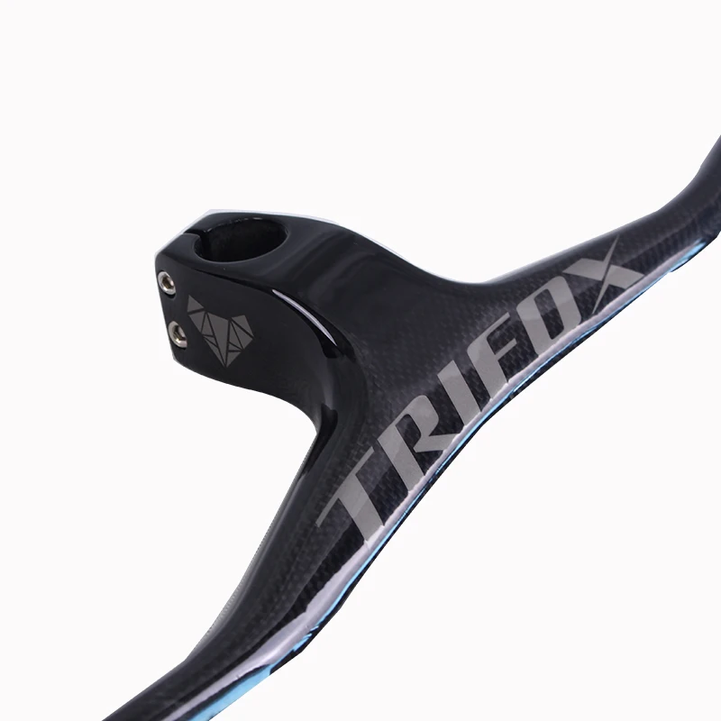 GRAY TRIFOX MTB велосипедный стояк-17 градусов однообразный Интегрированный руль со стержнем 3 к черный глянцевый 600-800 мм углеродный MTB руль - Цвет: GRAY