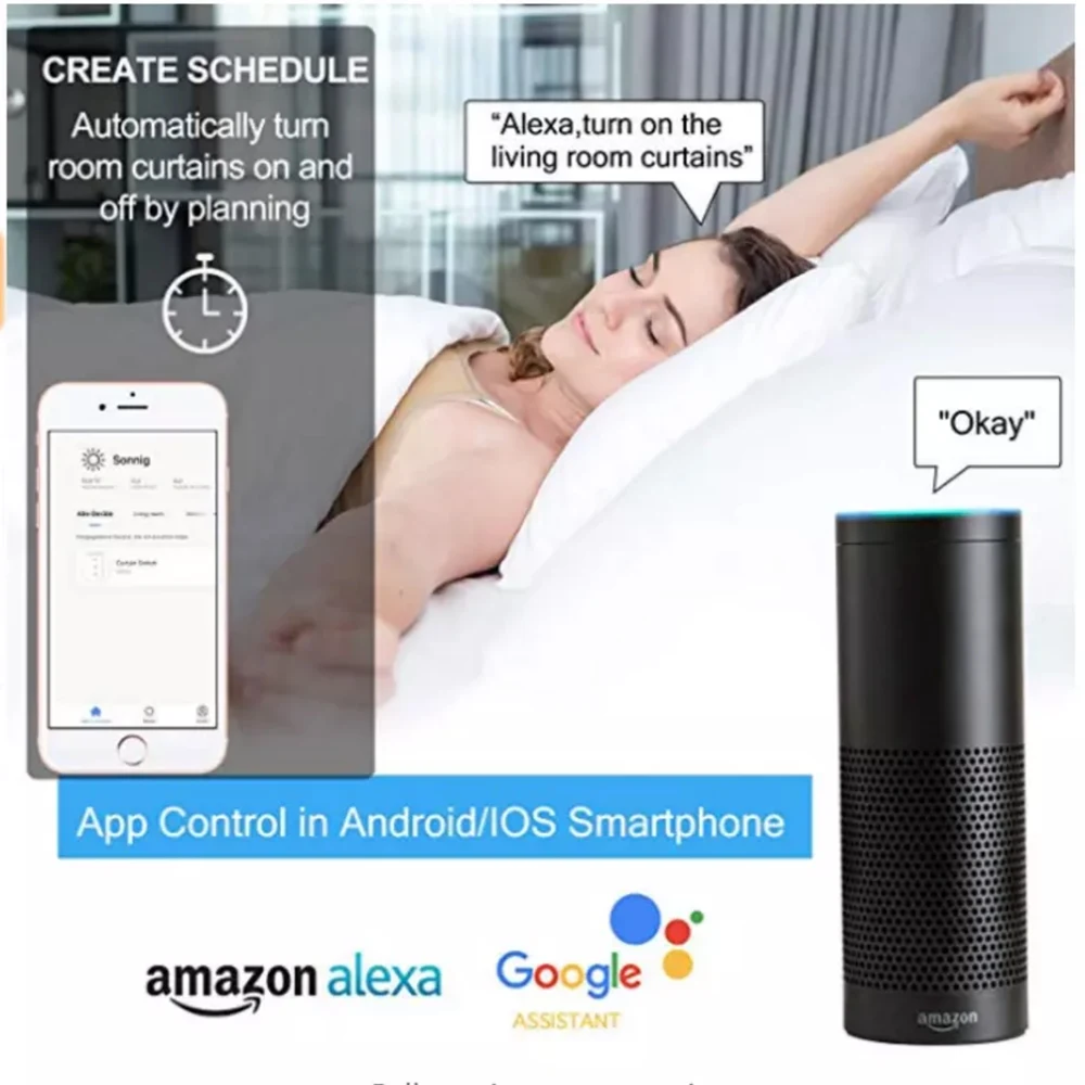 Smart Life WiFi Smart Curtain Blinds Module Switch Roller Shutter Motor Tuya Wireless Remote Control Works Alexa Google Home Smart Life WiFi Smart Curtain Blinds Module Switch Roller Shutter Motor Tuya Wireless Remote Control Works Alexa Google Home