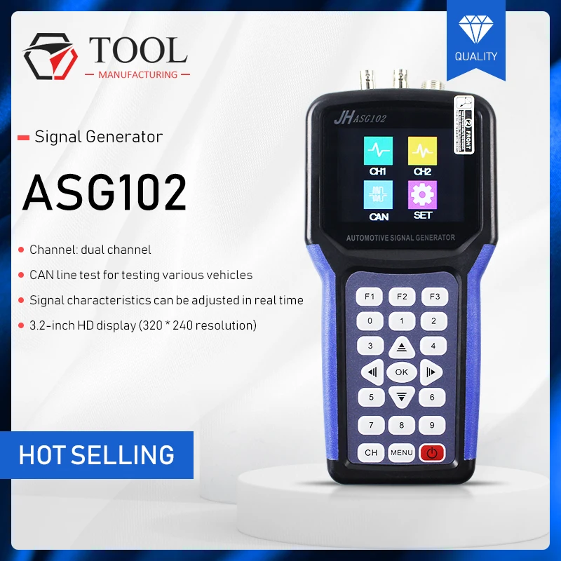 Цифровой генератор сигналов ASG102Handheld 2 канальный автомобильный частоты с CAN