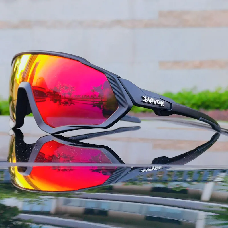 Kappvoe фотохромные поляризованные велосипедные солнцезащитные очки для спорта на открытом воздухе, велосипедные солнцезащитные очки, велосипедные очки, очки для велоспорта, 5 линз - Цвет: 02