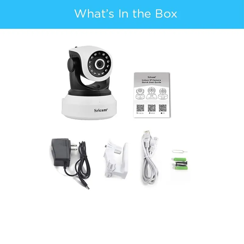 Sricam SP017 HD 2.0MP Wifi IP Camera 4X Zoom Mini Wireless Smart Home CCTV Camera Mobile Remote 360° View Indoor Baby Monitor