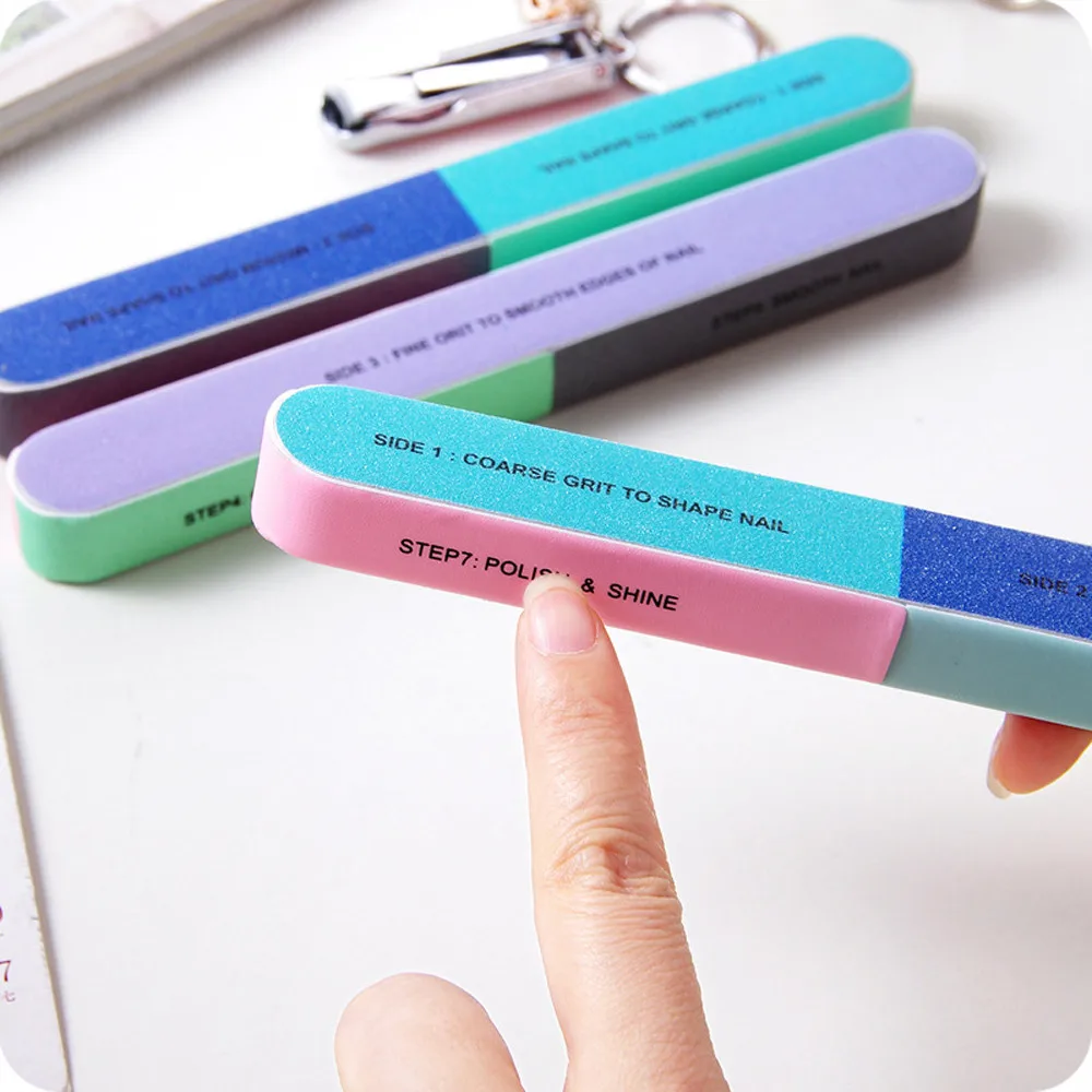 Six-sided Polishing File Creative Nail Tool Printing Nail File Sanding Sand Professional File Nail Tool Dropshipping