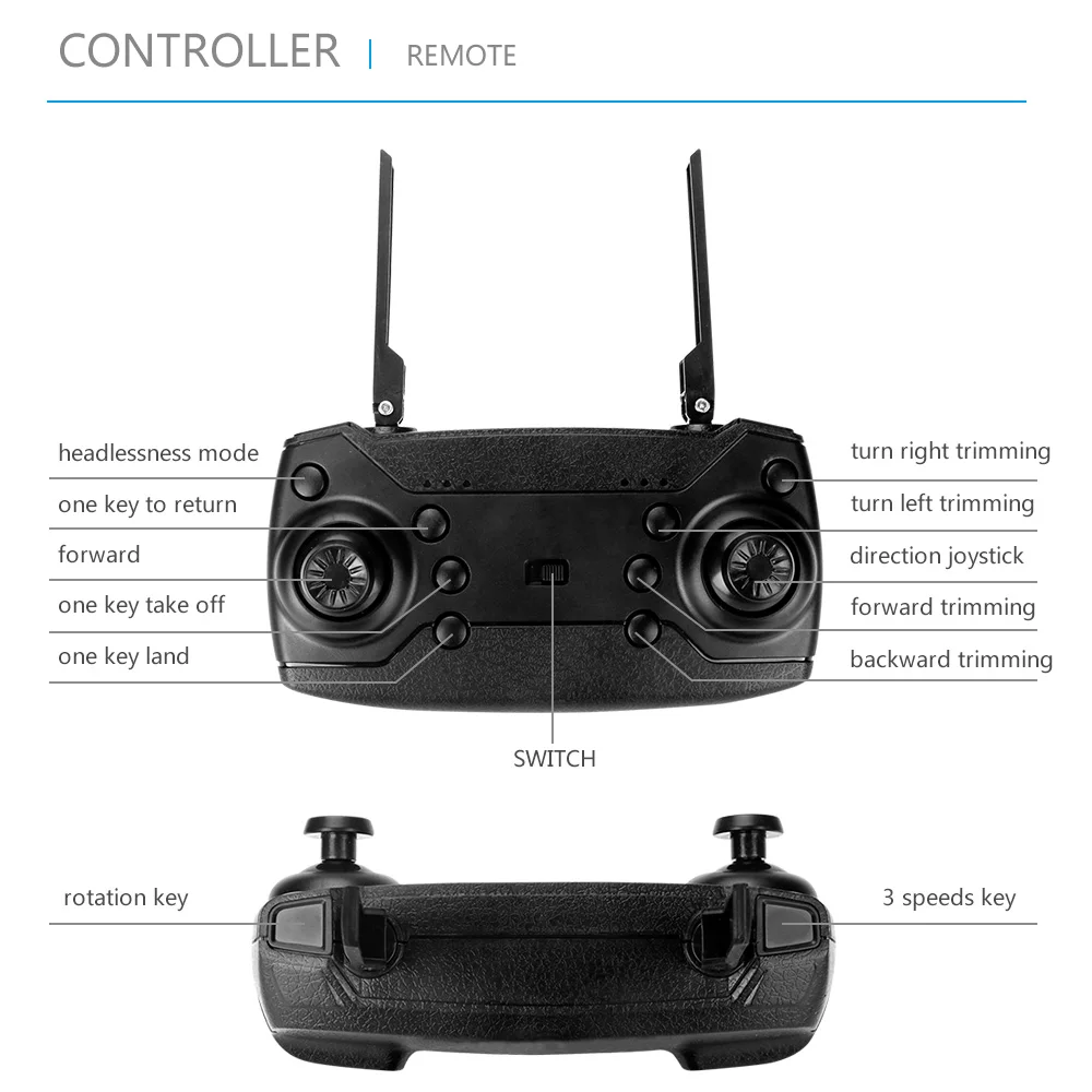 Радиоуправляемый Дрон Квадрокоптер rc Самолеты LF609 Wifi FPV с 0.3MP/2.0MP hd-камерой батарея детская игрушка складной взрослые подарок для детей