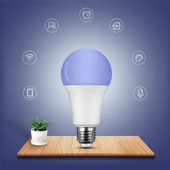 

Dimmable E27 8W RGBW Smart LED Light Bulb Work with Home Kit Alexa Google Assistant AC85-265V for Home