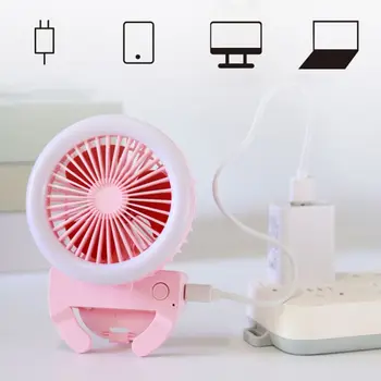 

Mini Portable Foldable Fan Selfie Beauty Fill Light USB Fan Cooler Mobile Phone Clip with 3 Speed Adjustable for Home Office