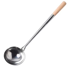 Толстая нержавеющая стальная длинная ручка кулинарная ложка шпатель столовая для Ladel