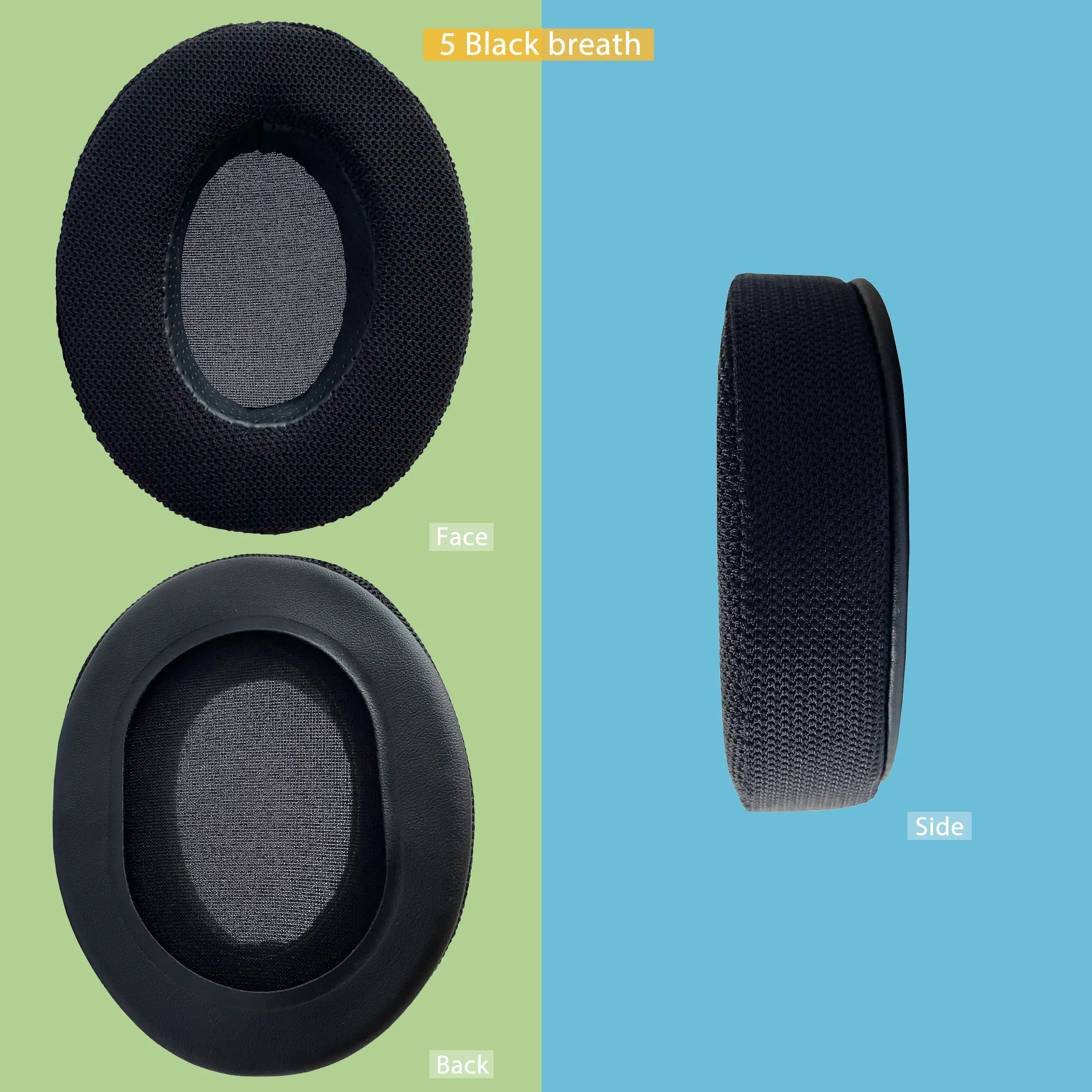 Premium Replacement Memory Foam Ear Pads - Silver Edition