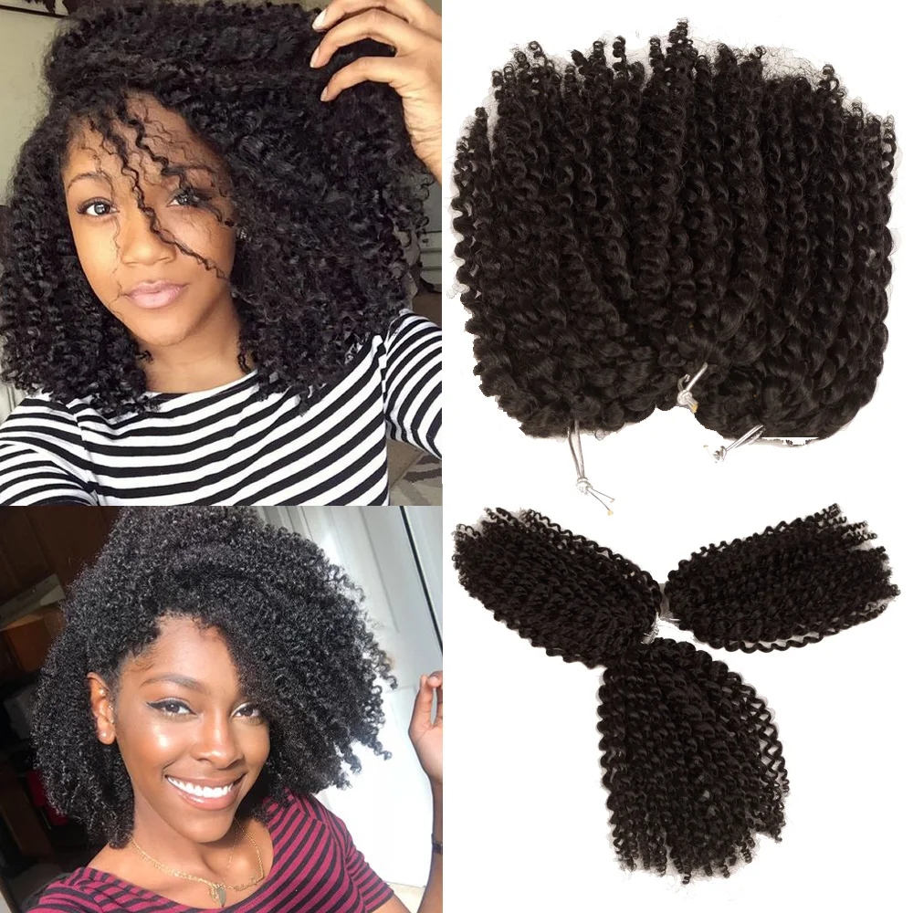 Короткие кудрявые волосы Marley bob 8 дюймов 60 прядей/пакет 90 грамм синтетические
