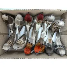 12 шт. искусственный пенный перо имитация птицы с зажимами для рождественской елки Dec 72XF