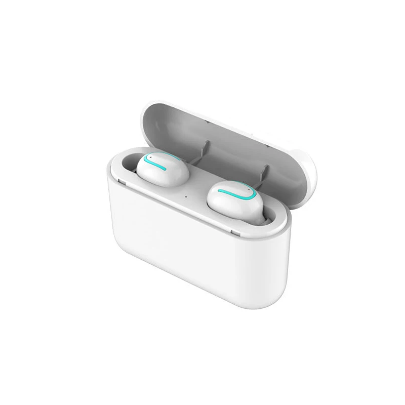 Binaural White Беспроводной Bluetooth наушники TWS Q32 мини гарнитура для мобильного телефона вкладыши с зарядной чехол стерео спортивные игры с микрофоном - Цвет: Binaural White