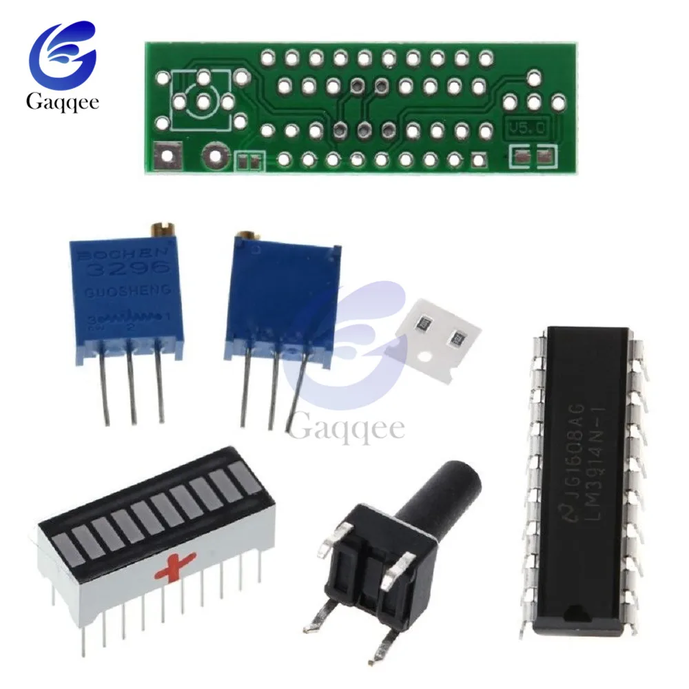 DIY Kit LM3914 3,7 V литиевая Батарея Ёмкость модуль индикатор светодиодный Дисплей доска Интегральные схемы