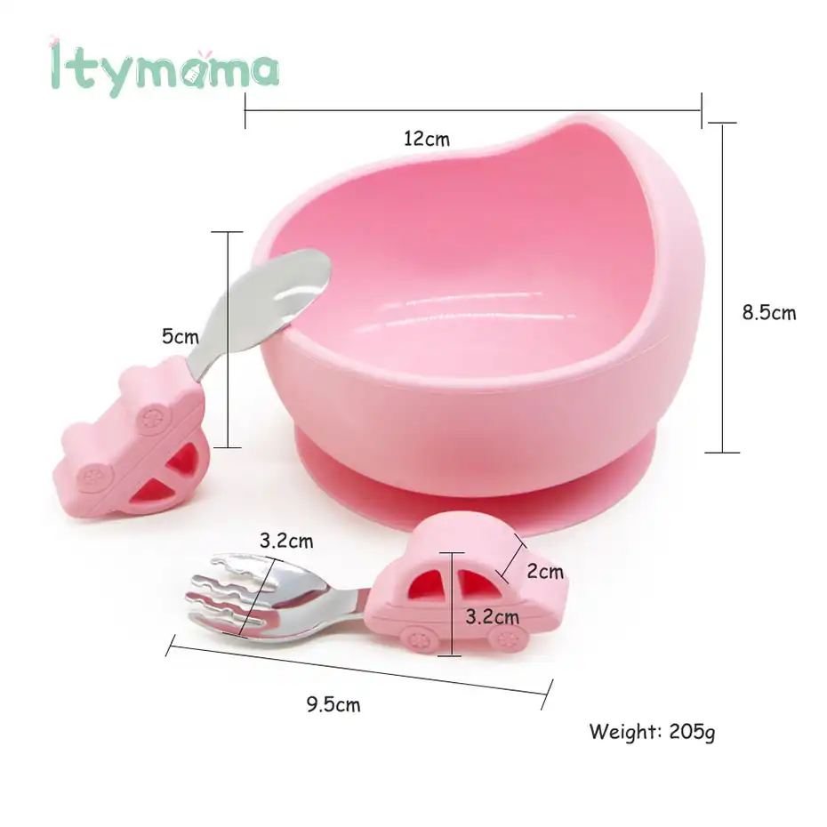 Bol En Silicone Pour Bebe Ventouse Etanche En Acier Inoxydable Cuillere D Alimentation Pour Bebe Assiette En Silicone De Qualite Alimentaire Vaisselle Pour Enfants Aliexpress