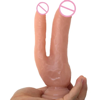 LUUK Double Head Dildo Skin Feeling Realistic Penis  G-Spot Stimulation Vaginal Sex Toys for Women Female Masturbator Sex Shop 4
