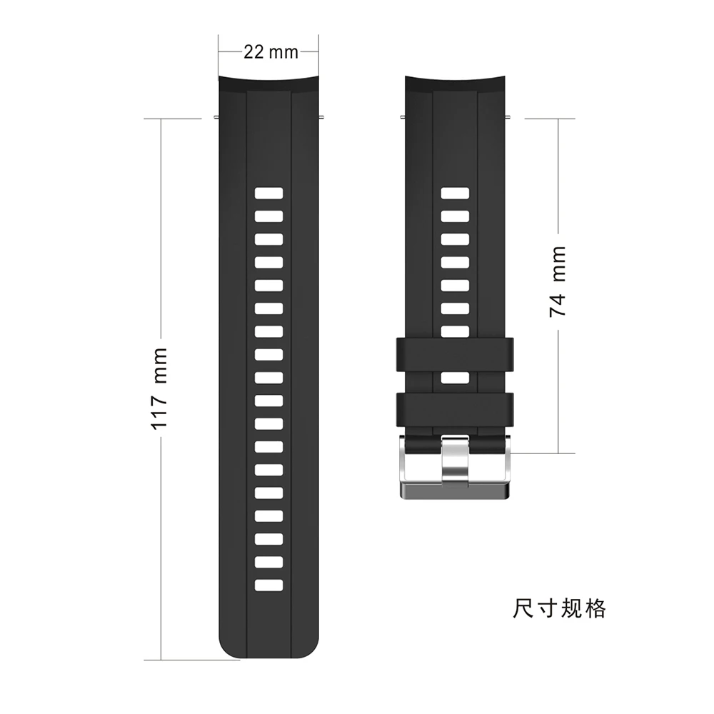 22mm silikon pásek hodinek řemen pro Huawei uctívat hodinky GS pro chytrá hodinky pás