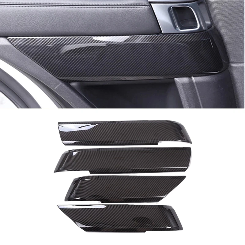 4Pcs Carbon Fiber Style ABS Plastic Inner Door Decoration Cover Trim for Land Rover Range Sport RR 2014-2020 | Автомобили и