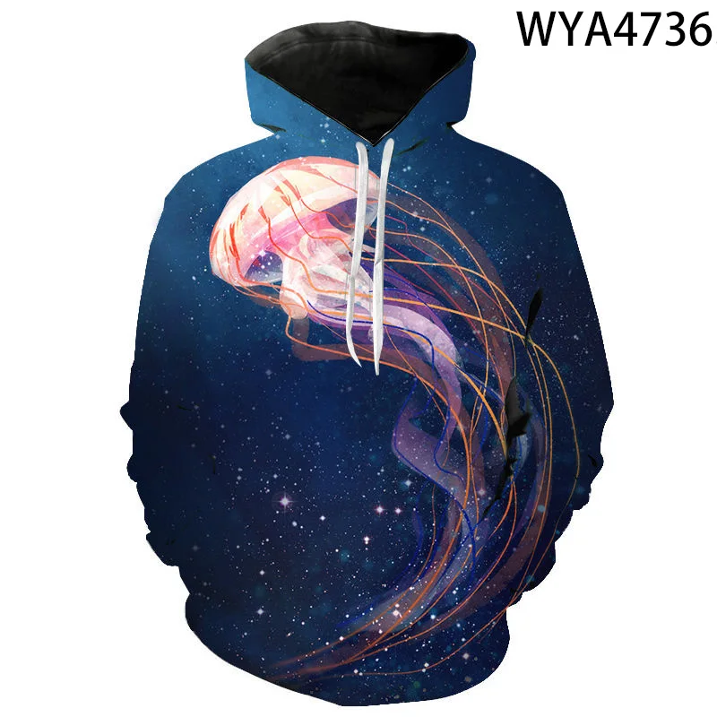 

Men Women Children 2020 New Hoodies Jellyfish 3D Printed Sweatshirts Boy Girl Kids Fashion Casual Pullover Streetwear Coat