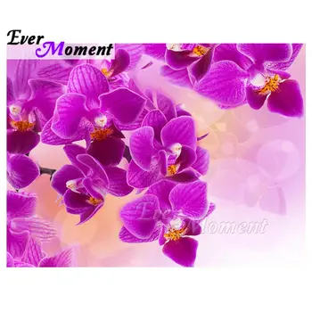 

Ever Moment Diamond Painting Purple Flower Violet Painting Full Square Drills Resin Diamond Embroidery Mosaic Cross Stitch 4Y004