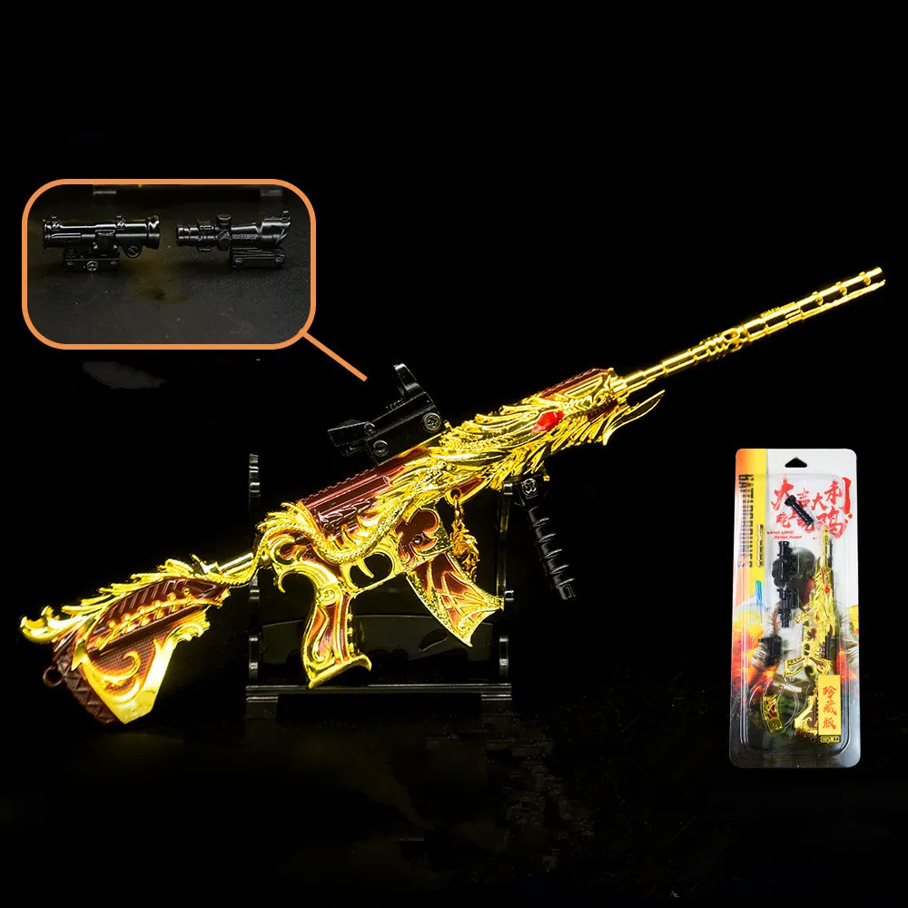 Popular Pubg Game Key Chain 5 Claw Golden Dragon M416 Collector S Edition Creative Skin Metal Weapon Model Keychains Accessories Key Chains Aliexpress