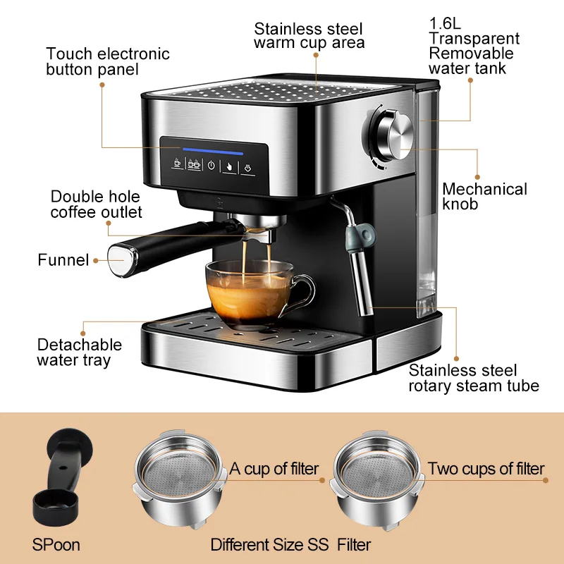 20 Bar Coffee Maker Espresso Maker Semi 