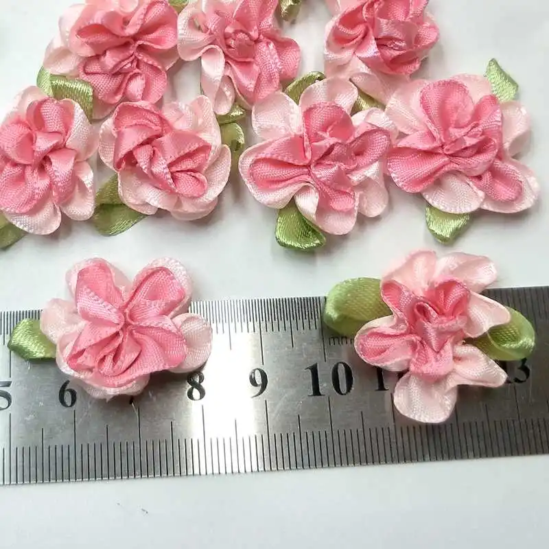 30 шт. декоративная лента с цветами и листьями|ribbon flowers appliques|apparel sewingflower flower |