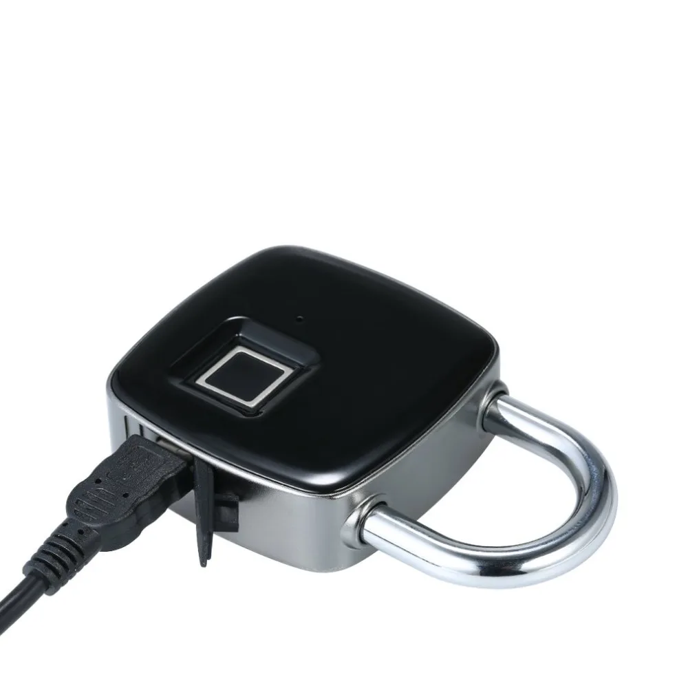 USB Перезаряжаемый умный без ключа замок отпечатков пальцев IP65 Водонепроницаемый Противоугонный навесной замок для багажа Замок для чемодана