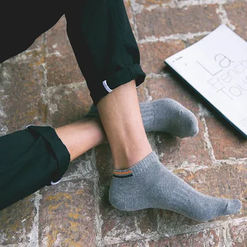 

Fashion Cotton Socks Men's Solid Color Male Boat Socks Shallow Mouth Absorb Sweat Man Short Socks Spring Autumn