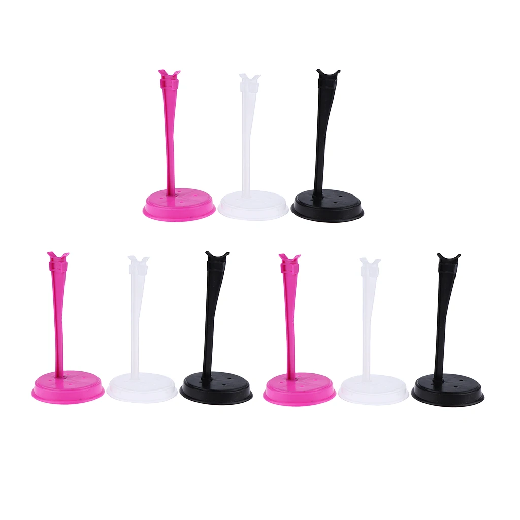 9 Pieces Clothing Display Stand Model Figurine Support Frame Prop Up Rod For Blythe Dolls Mixed Color