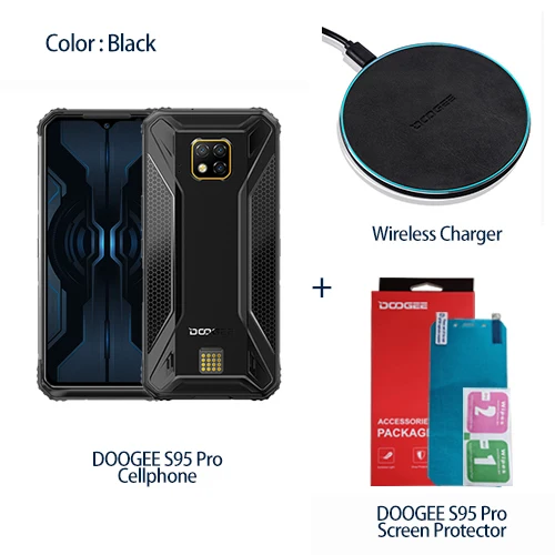 S95Pro Add Charge DOOGEE S95 Pro модульный прочный мобильный телефон P68/IP69K 6,3 дюймов дисплей Helio P90 Восьмиядерный 8 Гб 128 ГБ 5150 мАч 48MP камера Android 9 - Цвет: S95Pro Add Charge