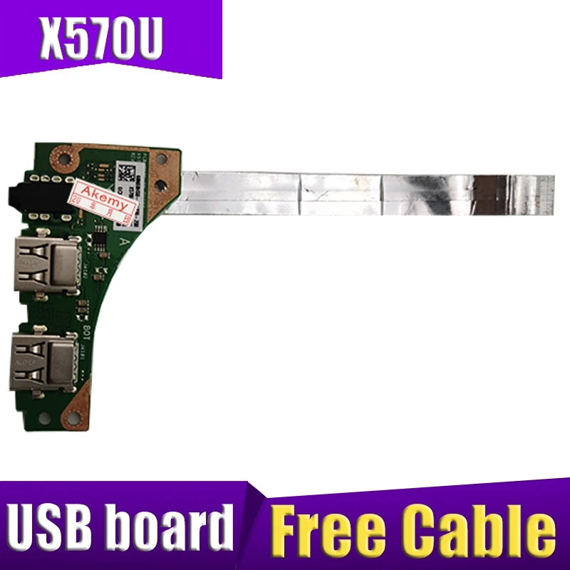 For ASUS YX570U YX570UD X570U X570UD IO USB Headphone jack Board with cable