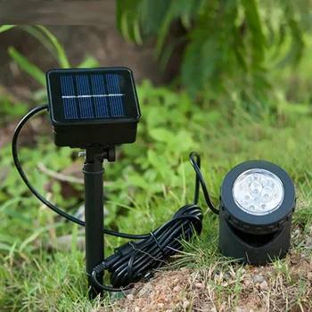 

Solar Powered Spotlight 6 LEDs Turn on in Dark Automatically for Outdoor Lighting Landscape Yard Garden Tree Separately Lamp