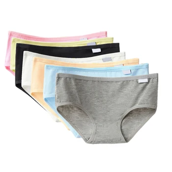 

Hot Women Cotton Underwears Women's Breathable Soft Comfy Underpants One Size Lady Female Candy Color Women Accessory
