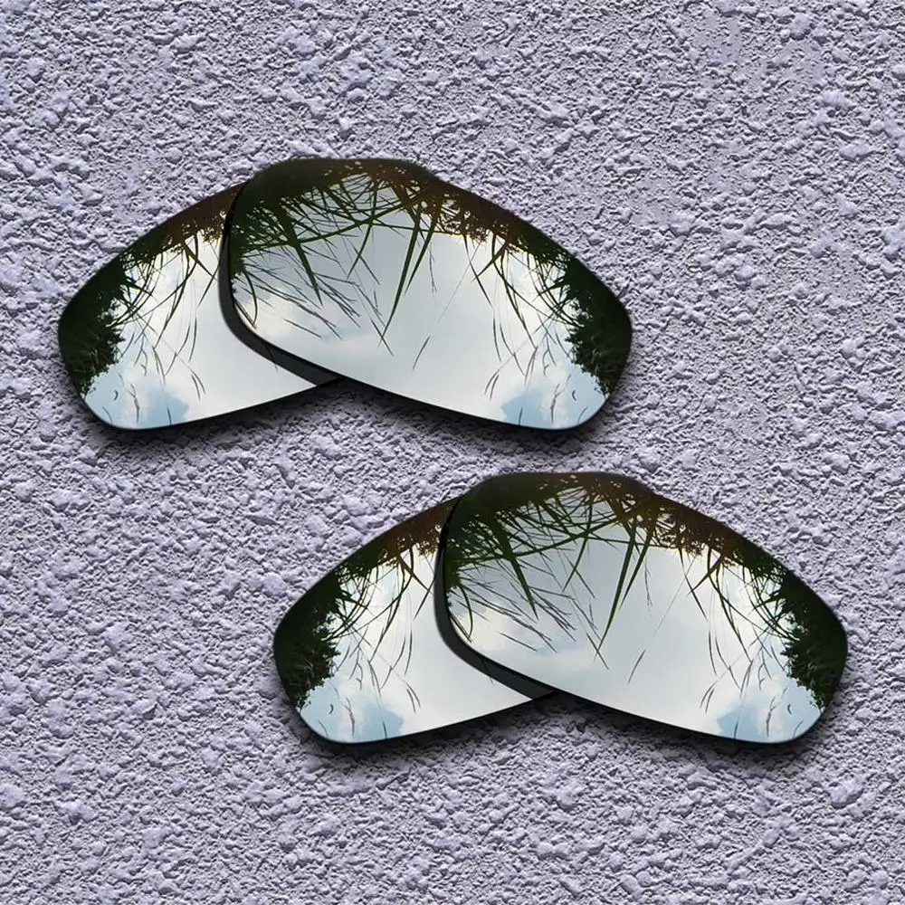 Silver-Silver 2 пары Поляризованные замена линз для Oakley Разделение солнечные очки к куртке-несколько вариантов - Цвет линз: Silver-Silver