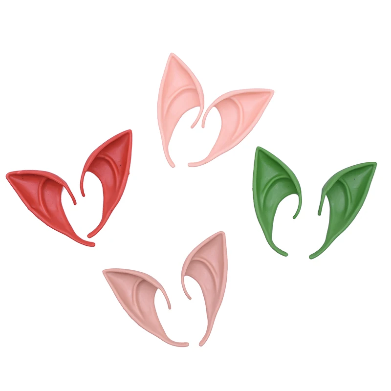 1Pair Simulation Soft Latex Elf Ears Fairy Cosplay Props Adult Kids Toys Fairy Angel Ear Dress Up Halloween Party Decoration