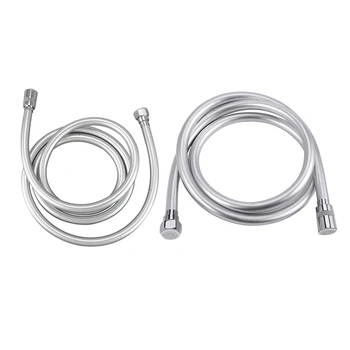 

2x PVC Thickening Anti-Winding Smooth Shower Hose for Bath Handheld Shower Head Flexible Shower Hose-2M & 1.5M