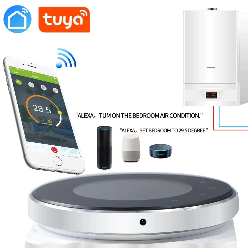 Smart WiFi Touch Thermostat Temperature Wireless Controller for Gas Boiler/Water/Electric  Floor Heating Water Works Smartthings - AliExpress