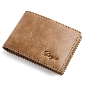 

Rfid Blocking Men Money Clip Leather Clutch Purse Men Fashion Large Capacity Credit Card Package Small Coin Wallet Male