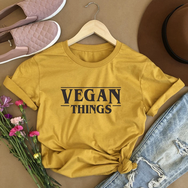 ONSEME Vegan Things Футболка женская хипстер слоган футболки 90s Готический Женский Уличная Одежда Harajuku топы буквы футболки