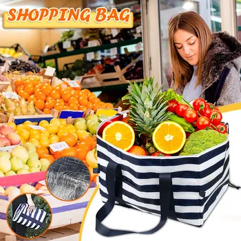 

Portable Shopping Bag Waterproof Large Ice Pack Insulated Bag Breast Milk Storage Bag Bento Bag 41x27.5x28.5cm GK