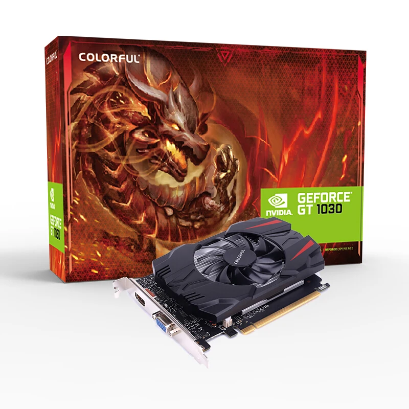 Colorful seven GT1030 gold - 2 gd5 GPU graphics card game to eat chicken design | Компьютеры и офис