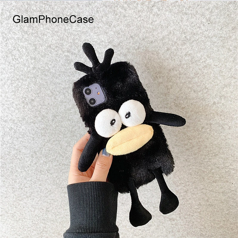 

GlamPhoneCase Super Cute Doll Black Chick Phone Case For iPhone11Pro/Max X XS Max XR Cover For iPhone11 7 8 6 6s Plus Case