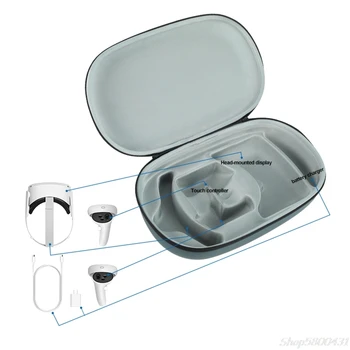 

Portable EVA Storage Bag Travel Protective Case Carrying Box Cover for -Oculus Quest 2 Virtual Reality System O26 20 Dropship