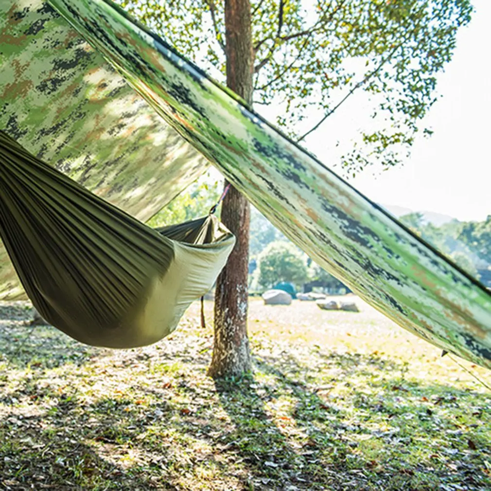 Durable Waterproof Sun Shelter Canopy Tent Tarp Outdoor Camping Hammock Rain Flying Anti Uv Beach Tent Cloth 100x145CM