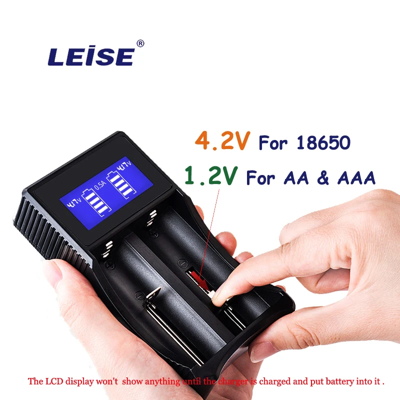 Leise 18650 зарядное устройство 1 2 V 3 7 4 85 AA AAA 2A 3A 14500 NiMH литиевая батарея умное USB кабель