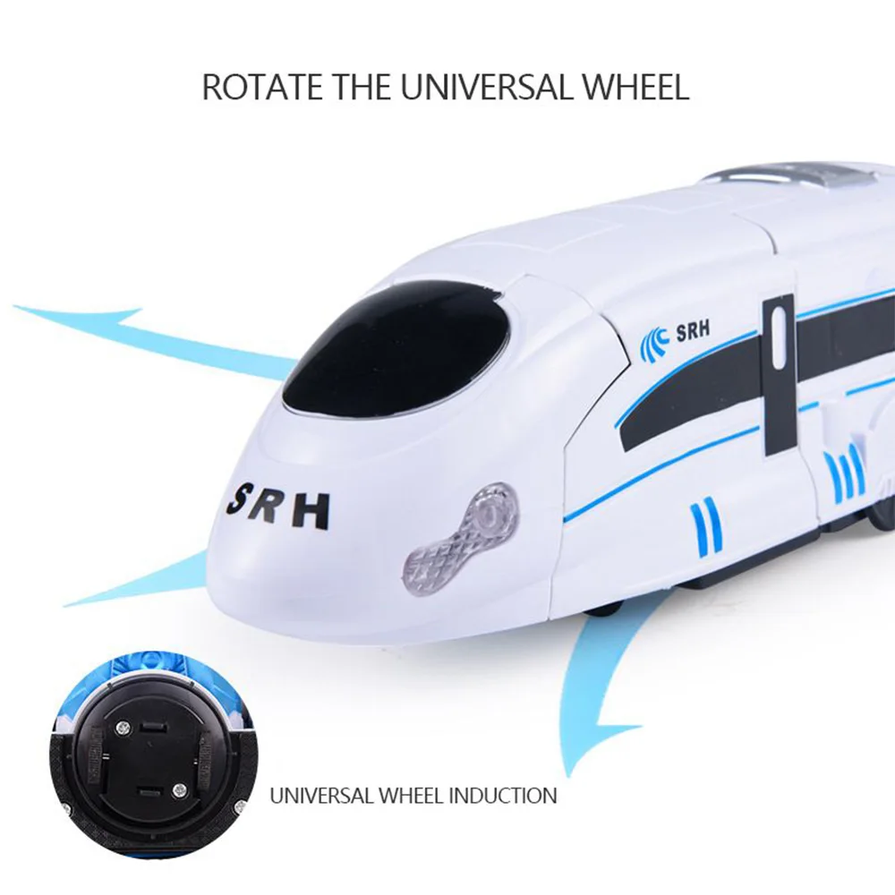 Children Baby Novelty Luminous Light Electric Deformed Robot Transformation Cartoon Train Car Model Toys For Children 5